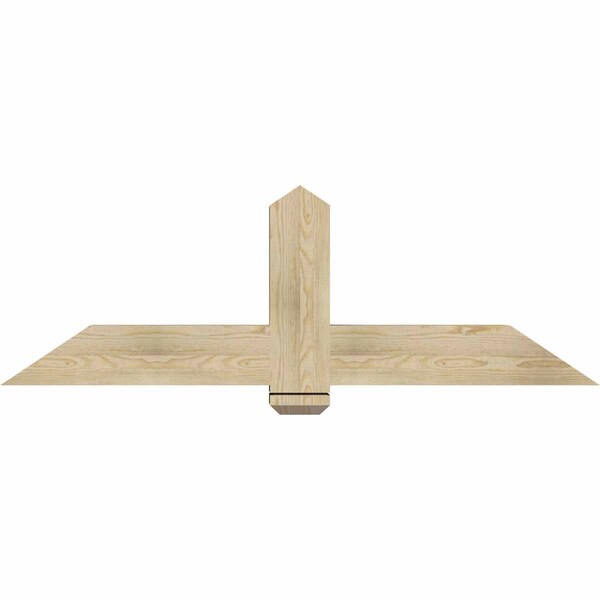 Ekena Millwork Eugene Rough Sawn Timber Gable Bracket, Douglas Fir, 60"W x 20"H x 6"D x 6"F, 8/12 Pitch GBW060X20X0606EUG00RDF - main